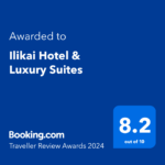 Awarded to Ilikai Hotel & Luxury Suites - Booking.com Traveller Review Awards 2024 - 8.2 out of 10.